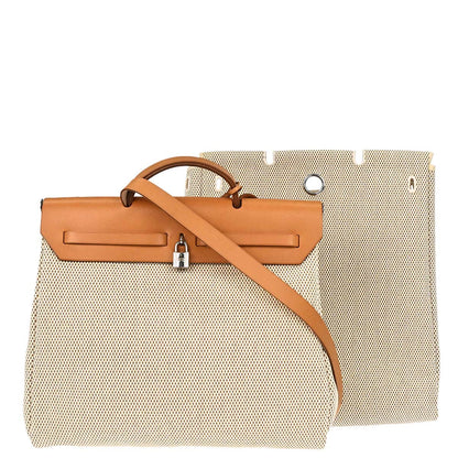 Hermes Natural Toile GM Herbag MM 2way Shoulder Handbag