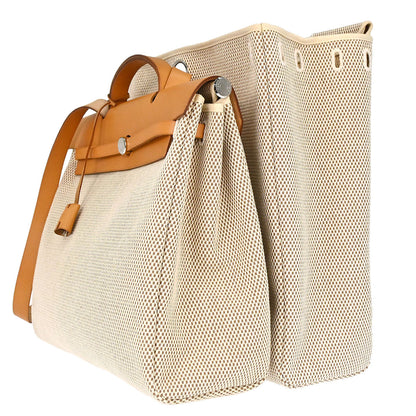 Hermes Natural Toile GM Herbag MM 2way Shoulder Handbag
