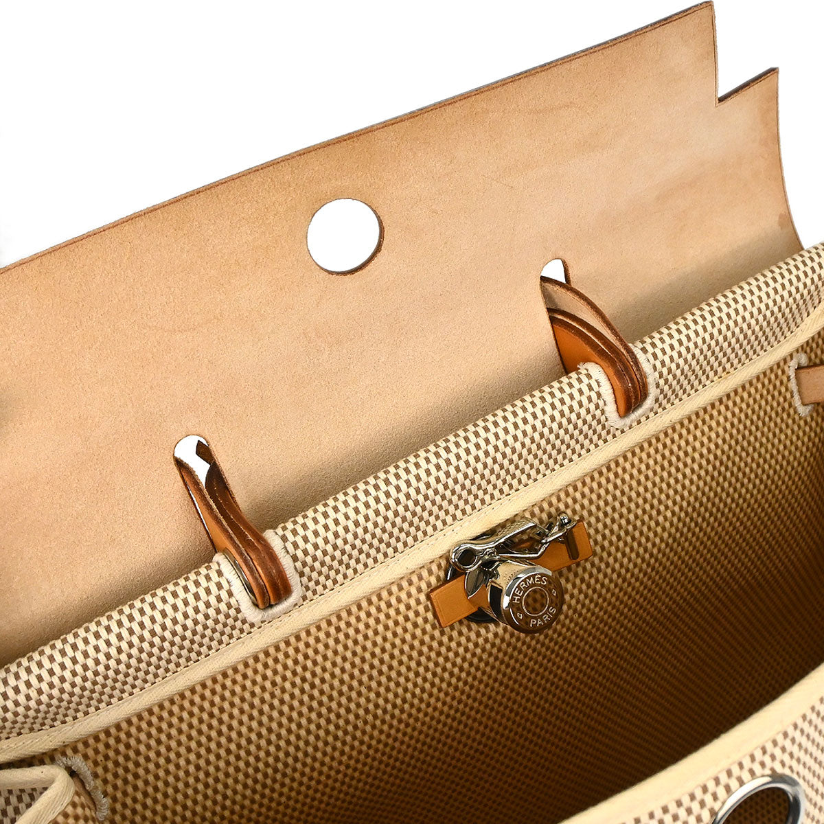 Hermes Natural Toile GM Herbag MM 2way Shoulder Handbag