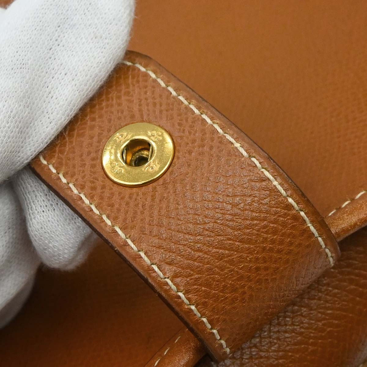 Hermes Gold Courchevel Folies Hobo Bag