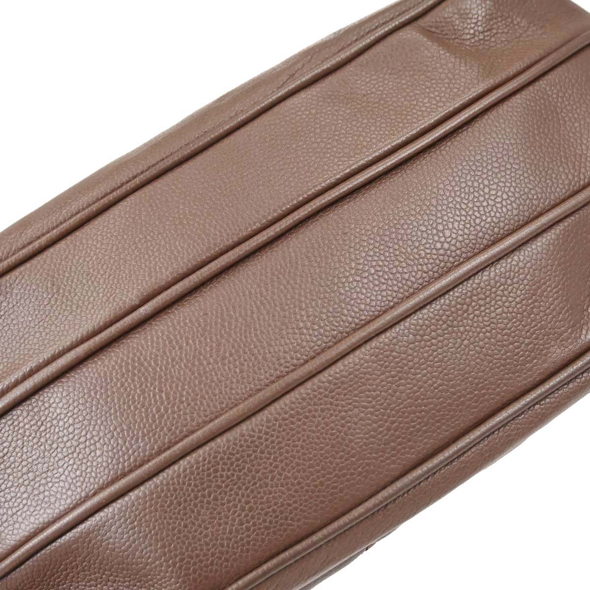 Chanel 2005-2006 Brown Caviar Skin Mademoiselle Lock Accordion Flap Handbag