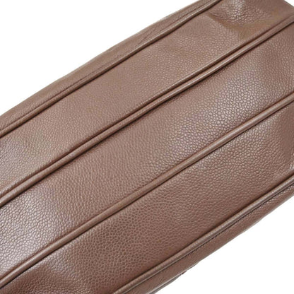 Chanel 2005-2006 Brown Caviar Skin Mademoiselle Lock Accordion Flap Handbag