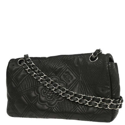 Chanel 2005-2006 Black Lambskin Chain Shoulder Bag