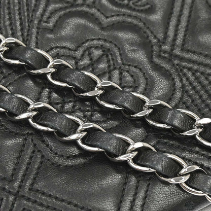 Chanel 2005-2006 Black Lambskin Chain Shoulder Bag