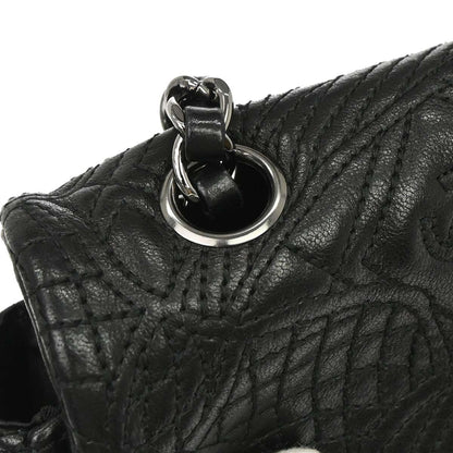 Chanel 2005-2006 Black Lambskin Chain Shoulder Bag