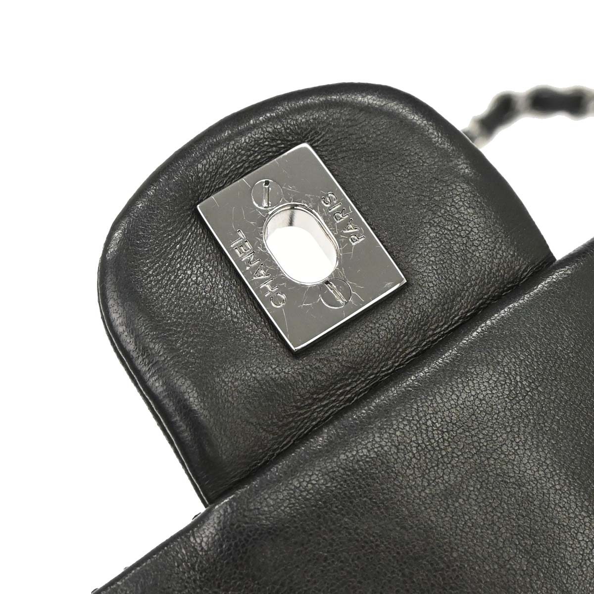 Chanel 2005-2006 Black Lambskin Chain Shoulder Bag