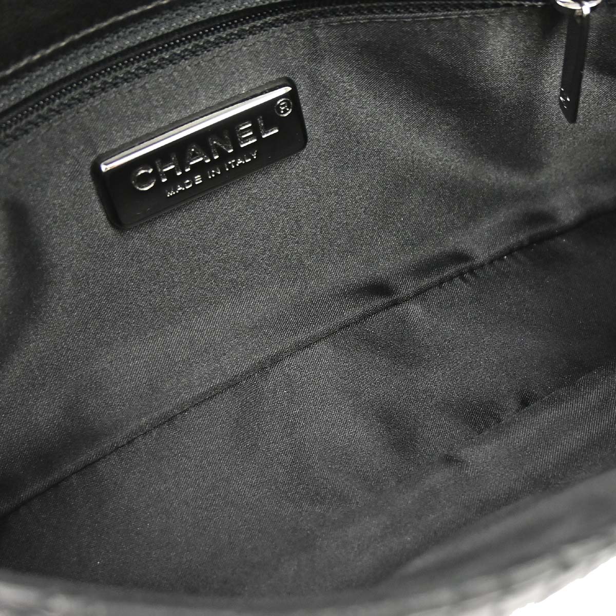 Chanel 2005-2006 Black Lambskin Chain Shoulder Bag