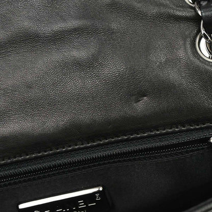 Chanel 2005-2006 Black Lambskin Chain Shoulder Bag