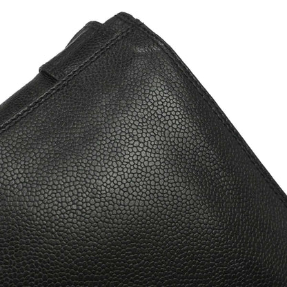 Chanel 1997-1999 Black Caviar Skin Shoulder Bag