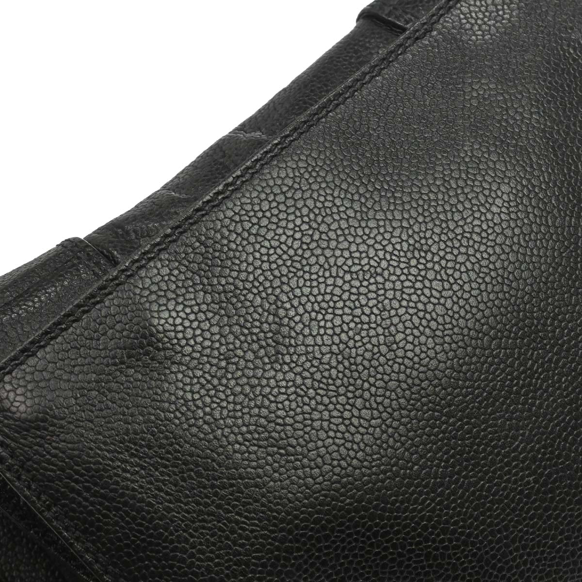 Chanel 1997-1999 Black Caviar Skin Shoulder Bag