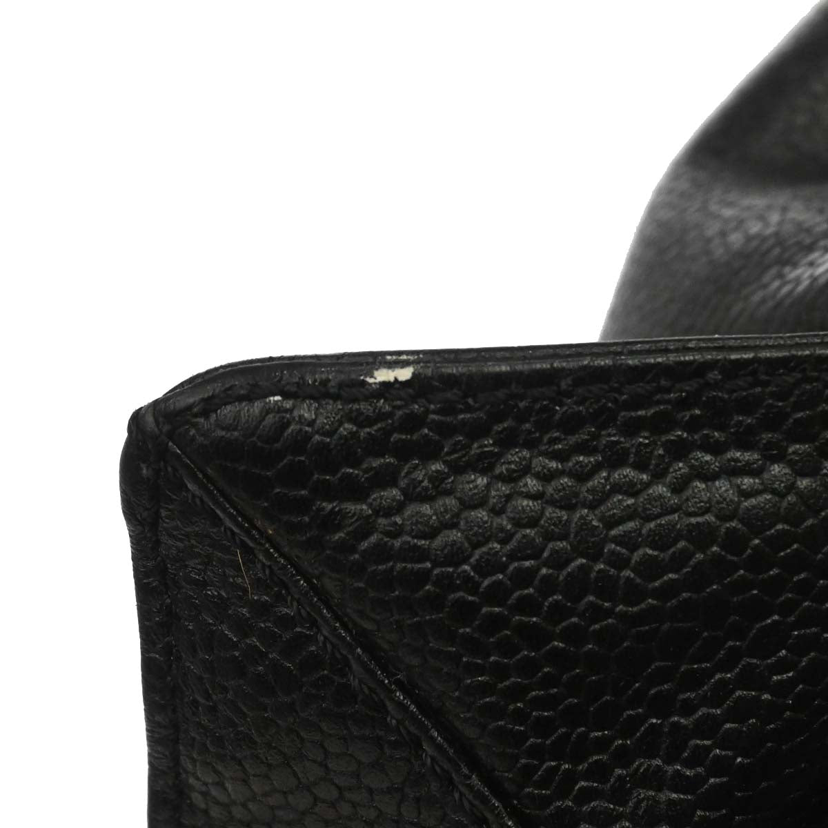 Chanel 1997-1999 Black Caviar Skin Shoulder Bag