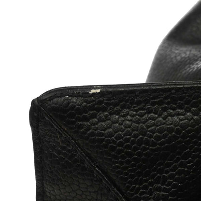 Chanel 1997-1999 Black Caviar Skin Shoulder Bag