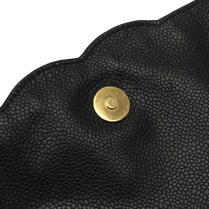 Chanel 1997-1999 Black Caviar Skin Shoulder Bag