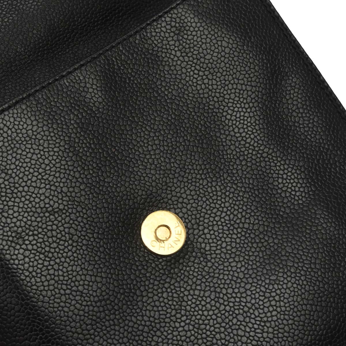 Chanel 1997-1999 Black Caviar Skin Shoulder Bag