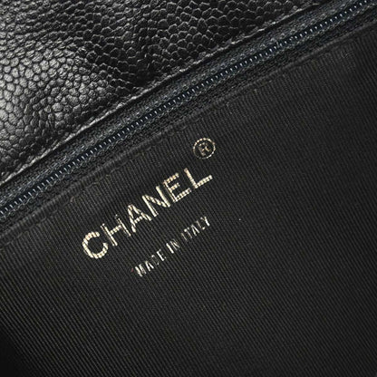 Chanel 1997-1999 Black Caviar Skin Shoulder Bag