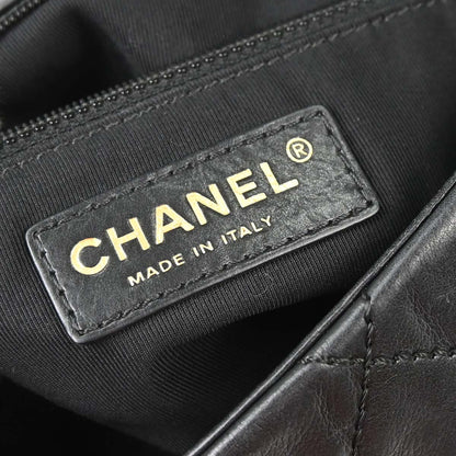 Chanel 2012 Black Calfskin Chain Me Shoulder Bag