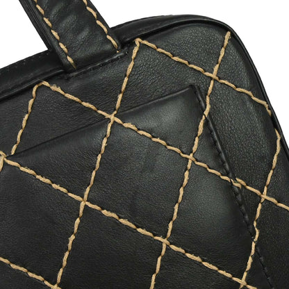 Chanel 2000-2002 Black Calfskin Wild Stitch Handbag