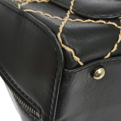 Chanel 2000-2002 Black Calfskin Wild Stitch Handbag