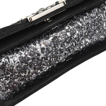 Boy Chanel 2014 * Silver Python Small Chain Shoulder Bag