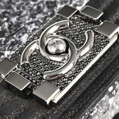 Boy Chanel 2014 * Silver Python Small Chain Shoulder Bag