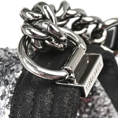 Boy Chanel 2014 * Silver Python Small Chain Shoulder Bag