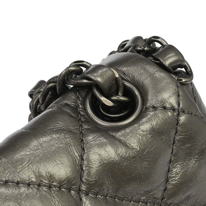 Chanel 2010-2011 Gray Calfskin Chain Me Shoulder Bag
