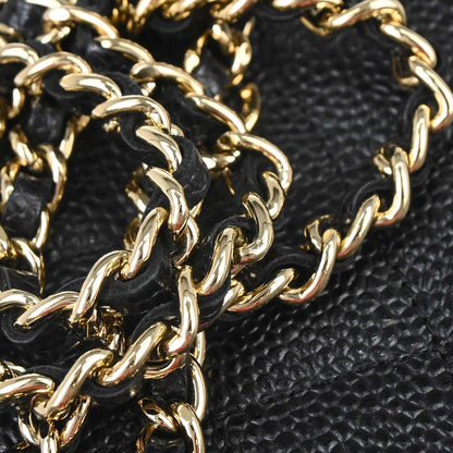 Chanel 2013-2014 Black Caviar Skin Classic WOC Wallet on Chain Bag