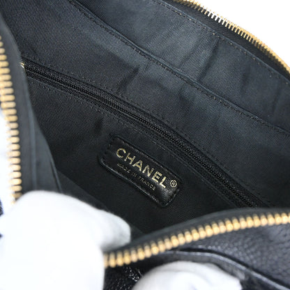 Chanel 2002-2003 Black Caviar Skin Hobo Handbag