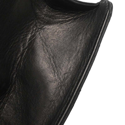 Chanel 2000-2002 Black Lambskin Pushlock Small Half Flap Shoulder Bag