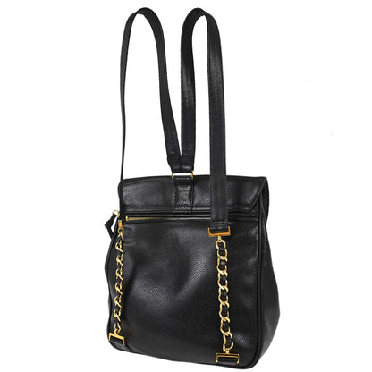 Chanel 1994-1996 Black Caviar Skin Backpack
