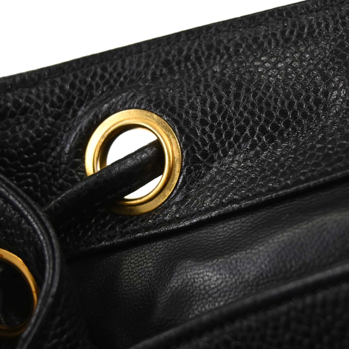 Chanel 1994-1996 Black Caviar Skin Backpack