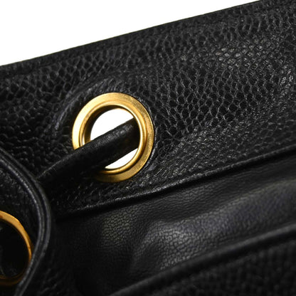 Chanel 1994-1996 Black Caviar Skin Backpack