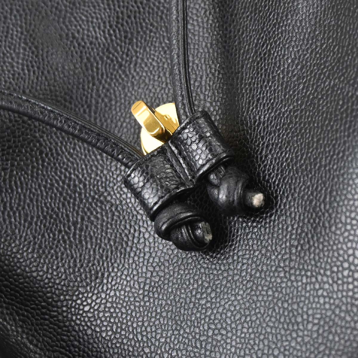 Chanel 1994-1996 Black Caviar Skin Backpack
