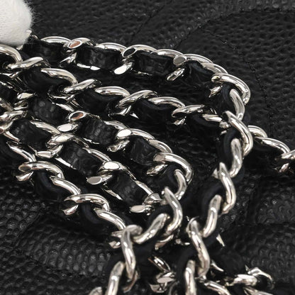 Chanel 2014 Black Caviar Skin Timeless WOC Wallet on Chain Shoulder Bag