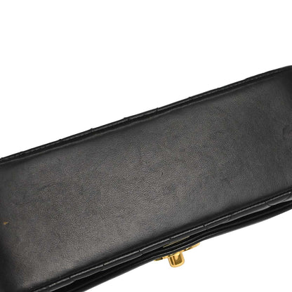 Chanel 1991-1994 Black Lambskin Small Diana Shoulder Bag