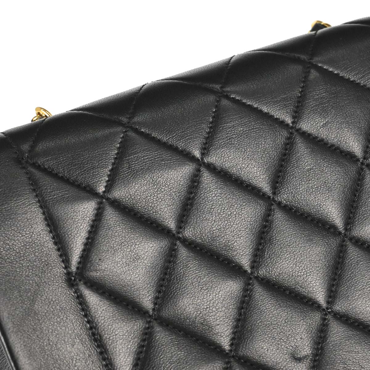 Chanel 1991-1994 Black Lambskin Small Diana Shoulder Bag