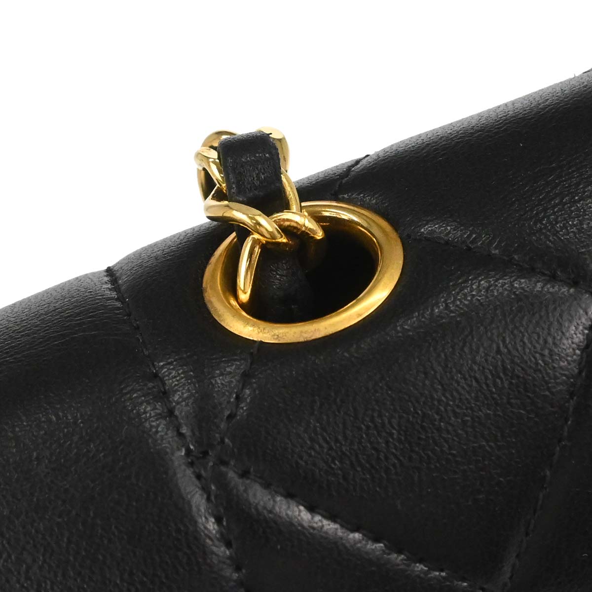 Chanel 1991-1994 Black Lambskin Small Diana Shoulder Bag