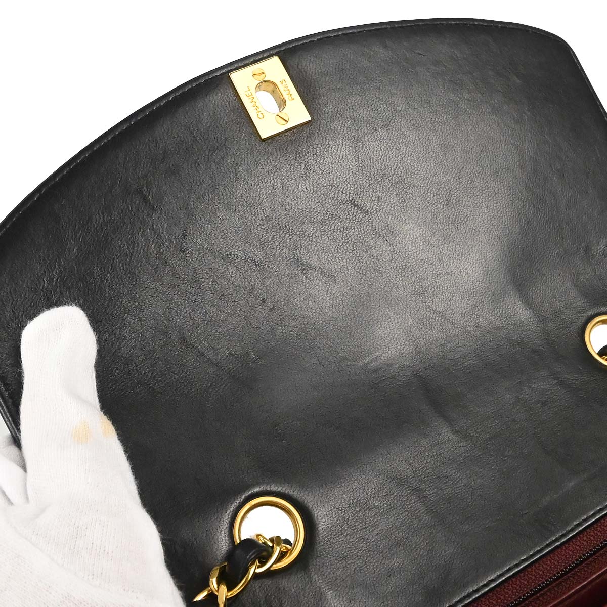 Chanel 1991-1994 Black Lambskin Small Diana Shoulder Bag