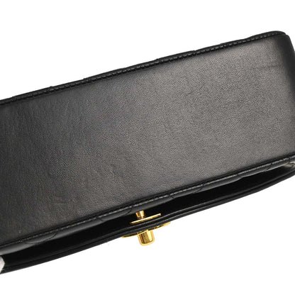 Chanel 1994-1996 Black Lambskin Small Diana Shoulder Bag
