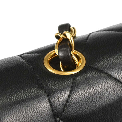Chanel 1994-1996 Black Lambskin Small Diana Shoulder Bag