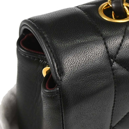 Chanel 1994-1996 Black Lambskin Small Diana Shoulder Bag