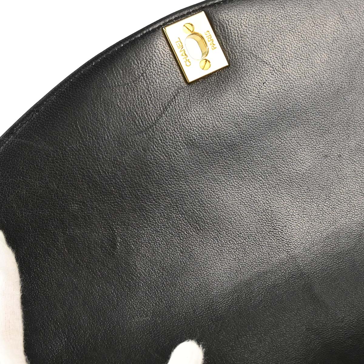 Chanel 1994-1996 Black Lambskin Small Diana Shoulder Bag