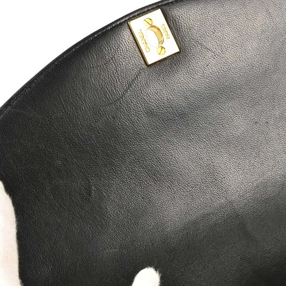 Chanel 1994-1996 Black Lambskin Small Diana Shoulder Bag