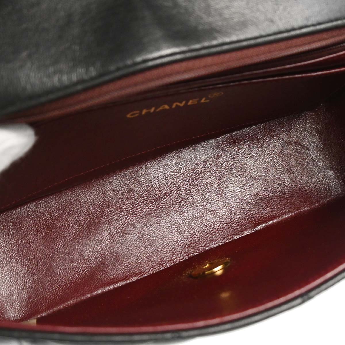 Chanel 1994-1996 Black Lambskin Small Diana Shoulder Bag
