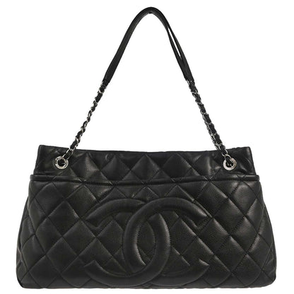 Chanel Black Caviar Skin Timeless CC Chain Tote Bag