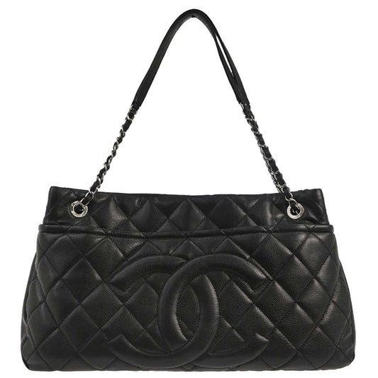 Chanel Black Caviar Skin Timeless CC Chain Tote Bag