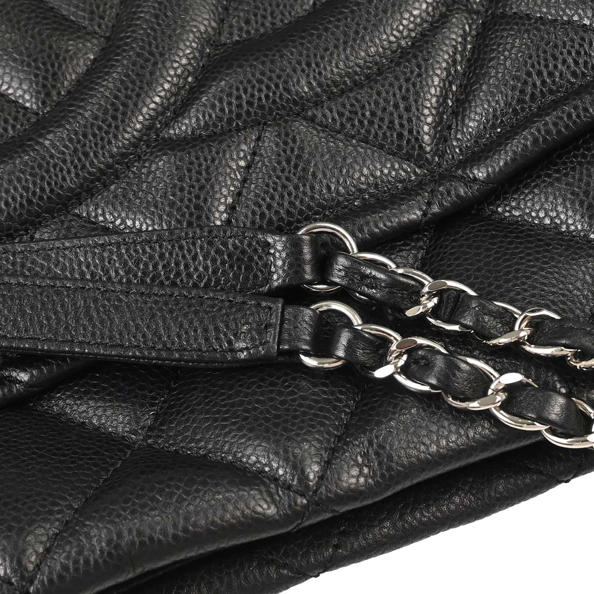 Chanel Black Caviar Skin Timeless CC Chain Tote Bag
