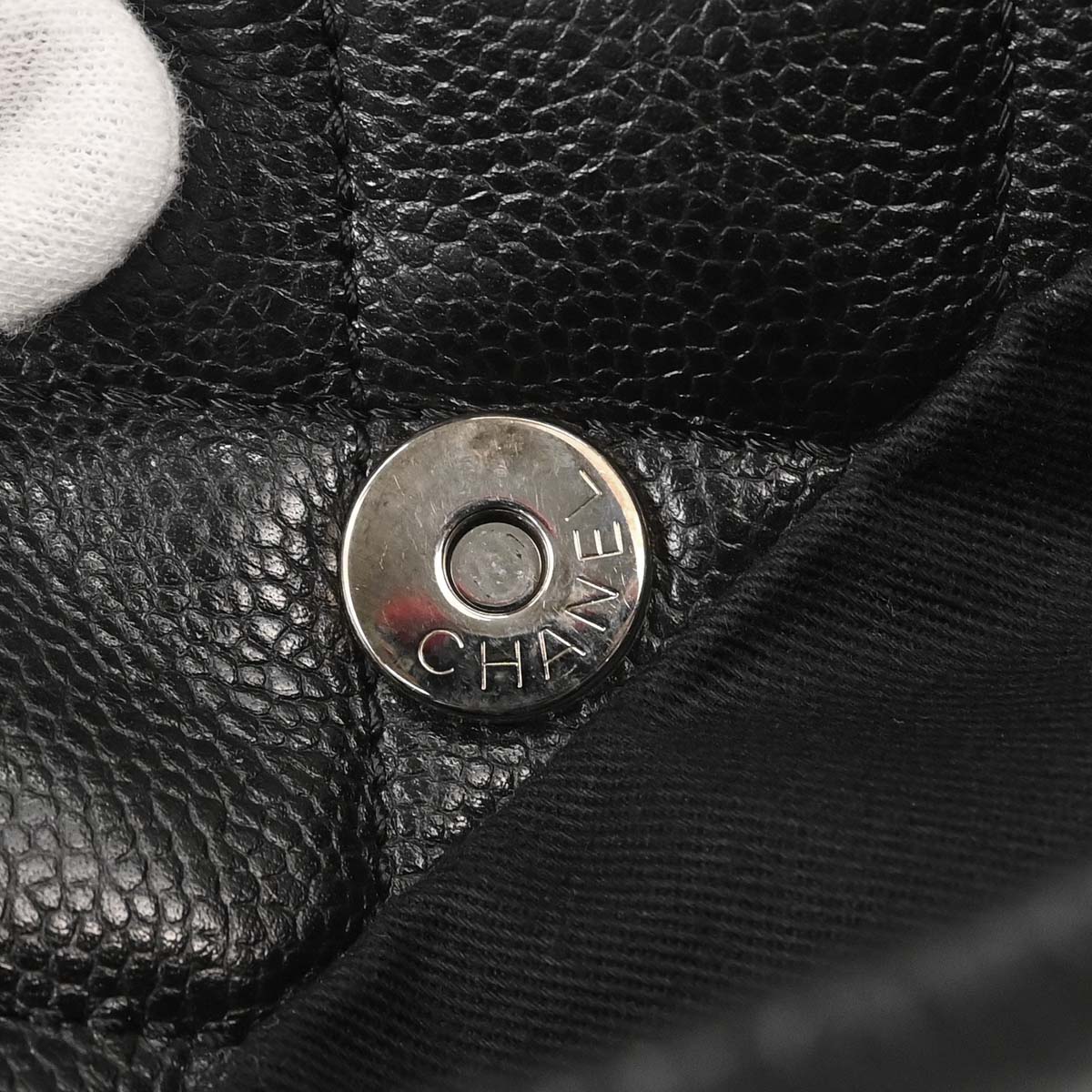Chanel Black Caviar Skin Timeless CC Chain Tote Bag