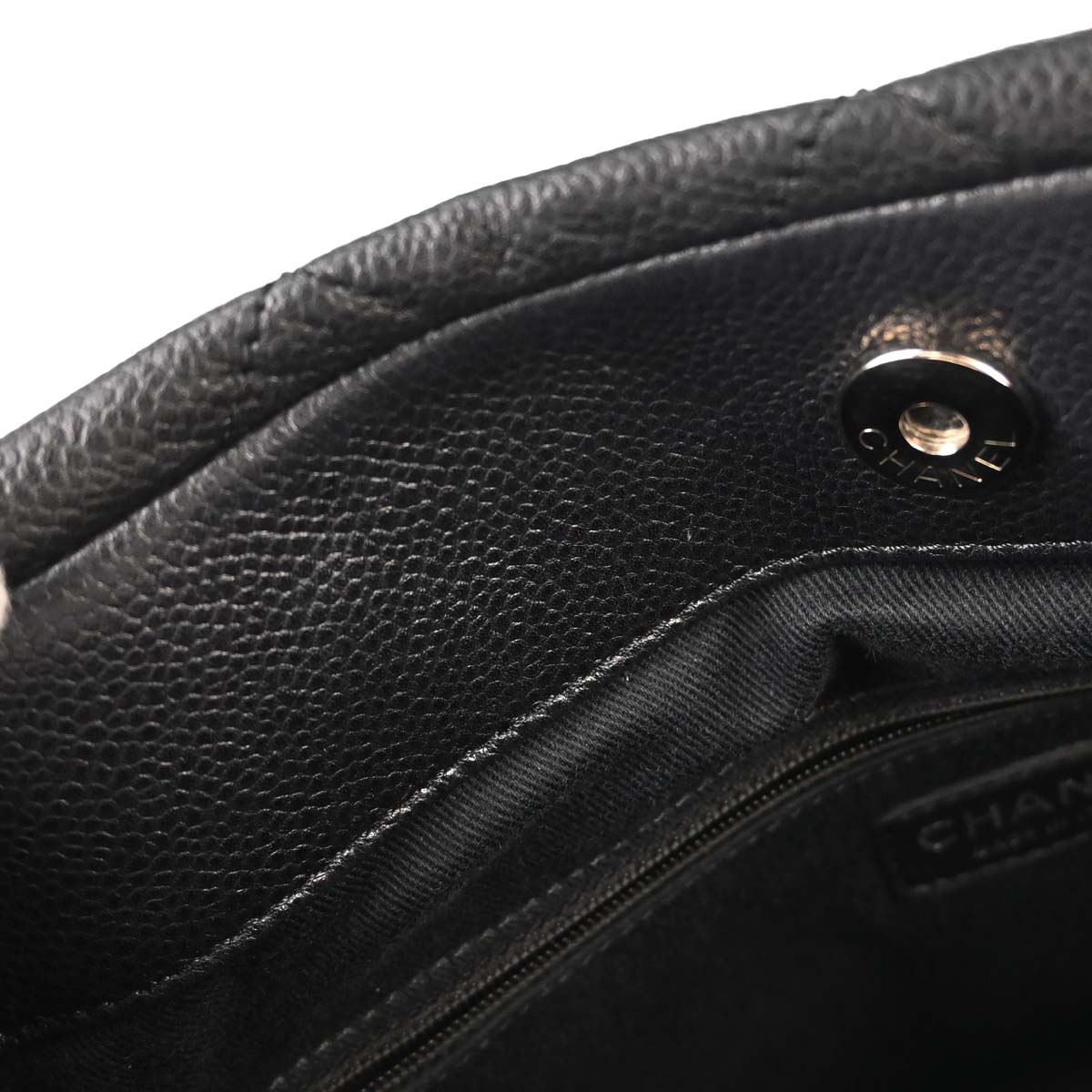 Chanel Black Caviar Skin Timeless CC Chain Tote Bag