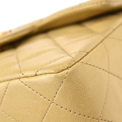 Chanel Beige Lambskin Mini Classic Square Flap Shoulder Bag 17